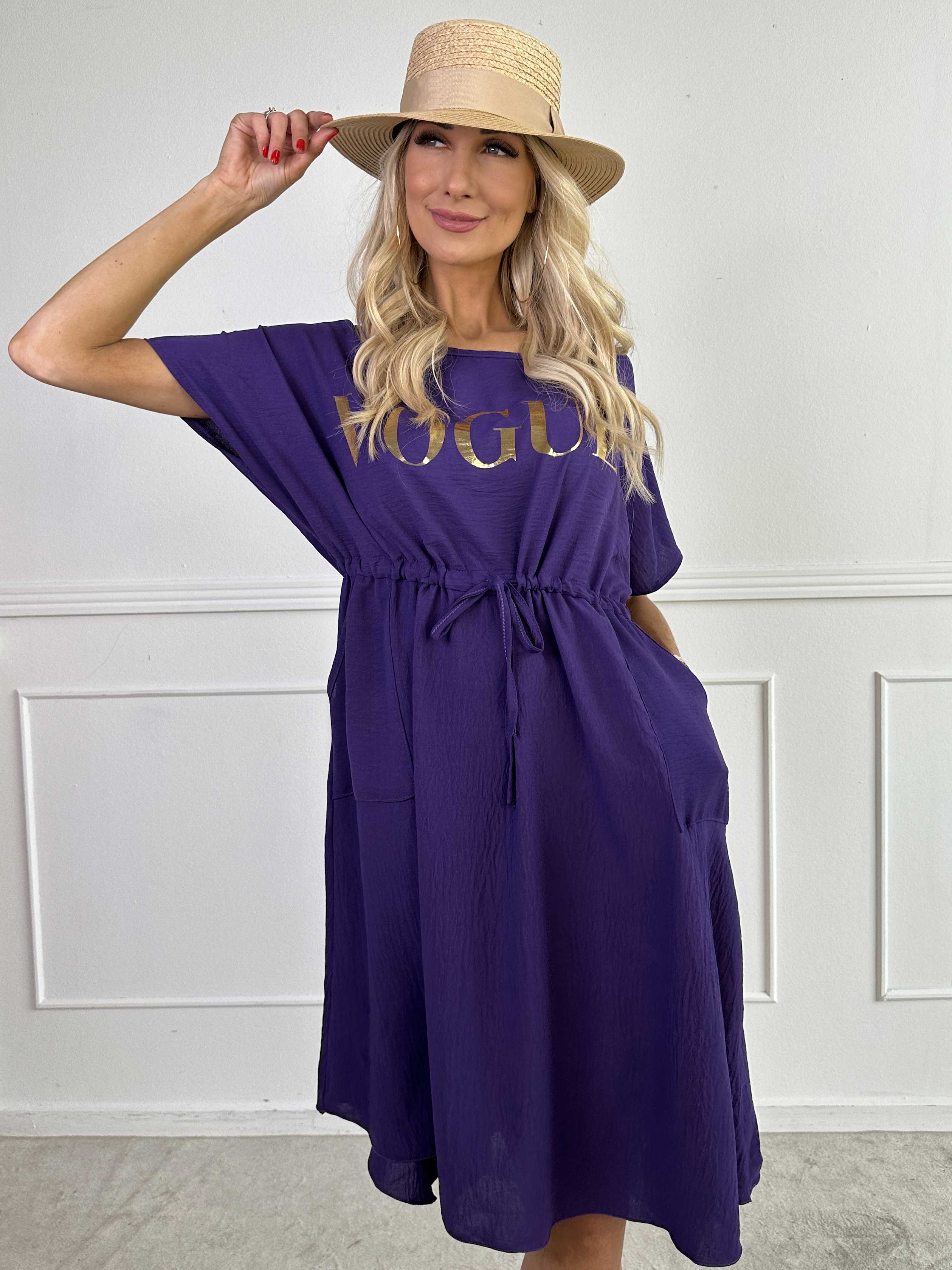 Ada - Söt klänning med vogue över bröstet